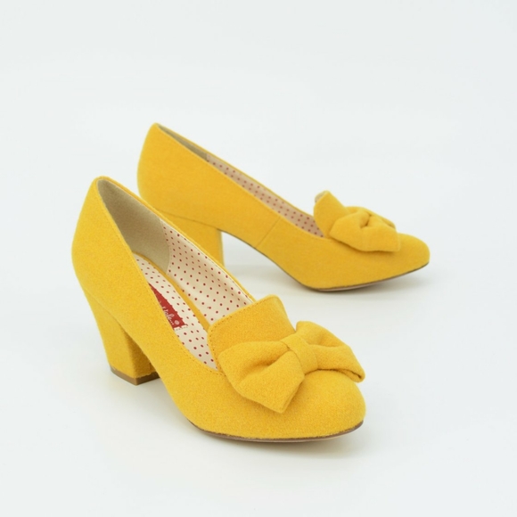 bait Shoes - New Vintage Retro Bait Hippy Yellow Bow Pumps
